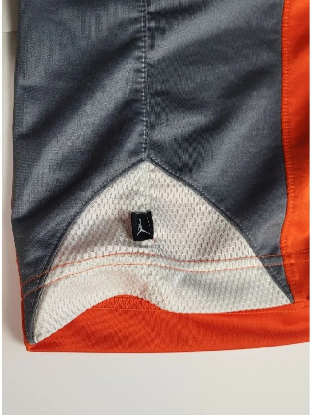 Vtg Nike Air Jordan Durasheen Mens Orange & Gray Athletic Shorts Y2k XL